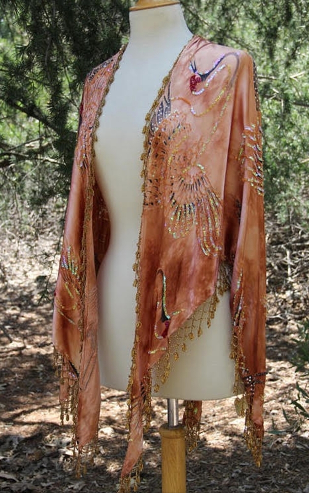 Vintage Rose asian inspired wrap